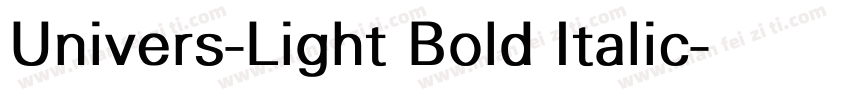 Univers-Light Bold Italic字体转换